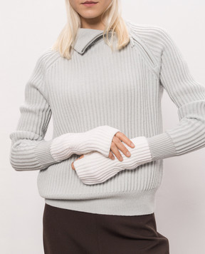 Allude Мітенки кольору айворі з кашеміру 26511227