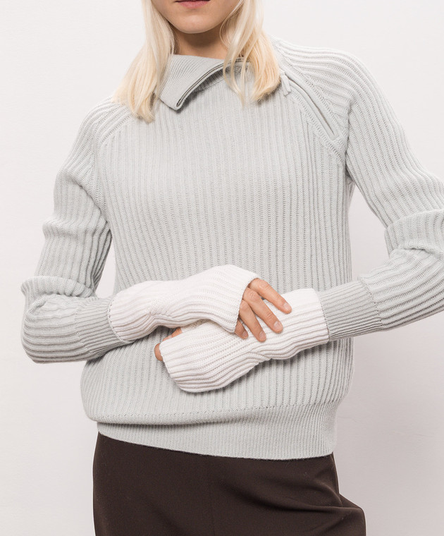 Allude Мітенки кольору айворі з кашеміру 26511227 зображення 2