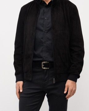 Stefano Ricci Чорний замшевий ремінь N381SDA577P