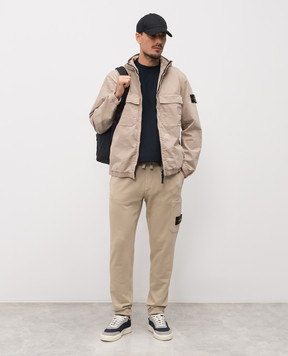 Stone Island Бежеві джогери з логотипом K2S156200010S0051