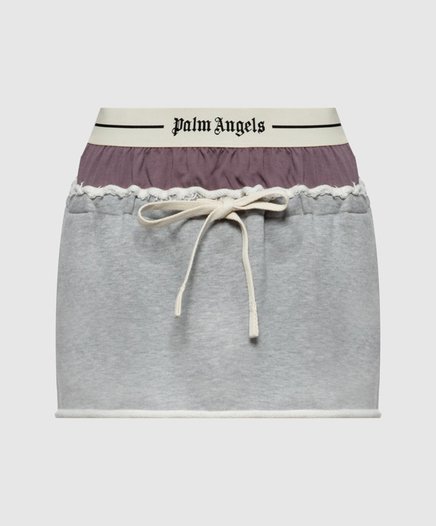 Palm Angels Серая юбка мини PAWCZ001FL001