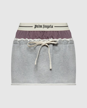 Palm Angels Серая юбка мини PAWCZ001FL001