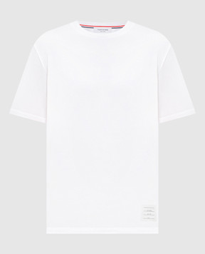 Thom Browne Белая футболка с логотипом MJS067A00042