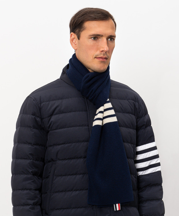 Thom Browne Синий шарф из кашемира MKS026A00011 изображение 2