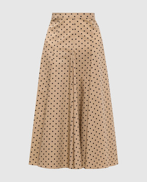 Max Mara Бежеве спідниця міді в горох MSTPANTEON