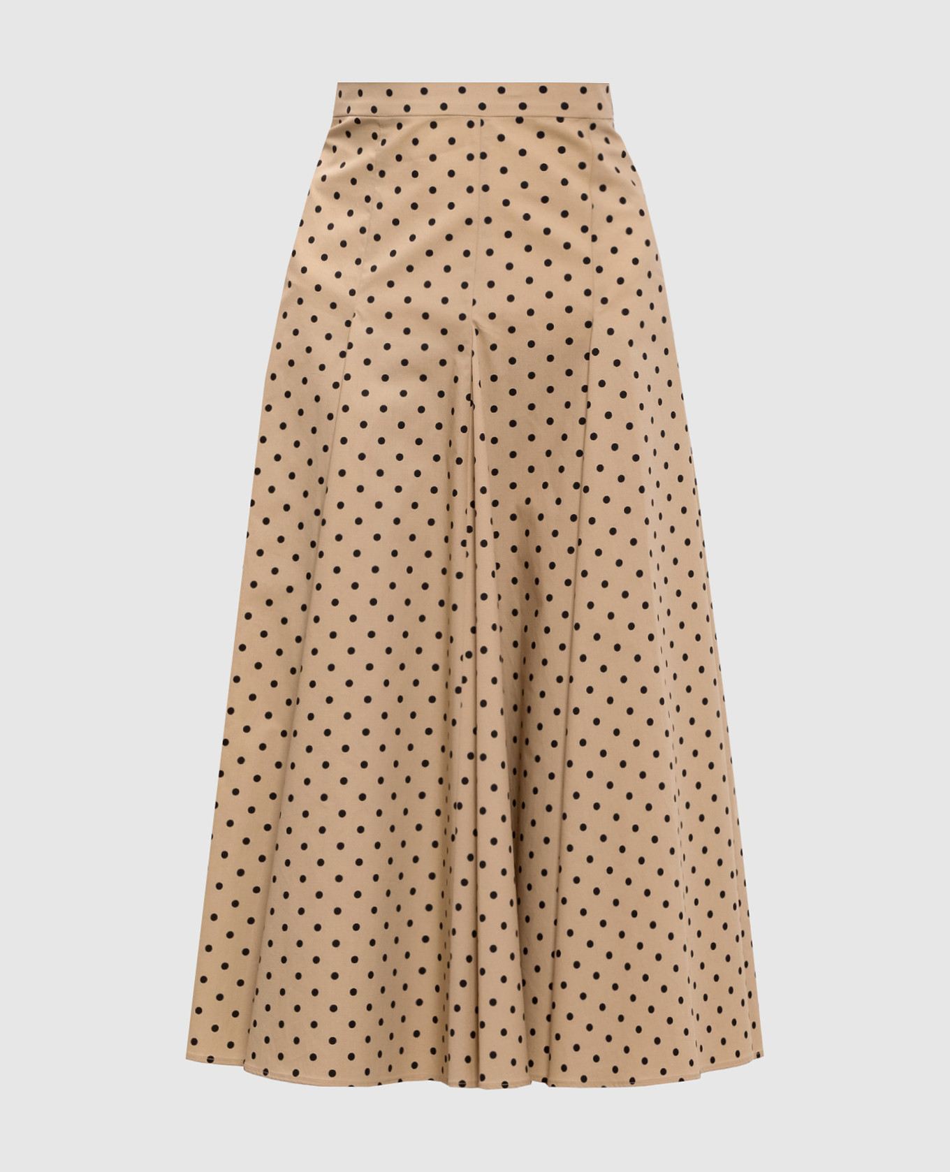 

Бежевая юбка миди в горох, Бежевый, Юбки-а-силуэта