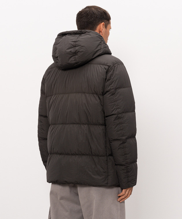 Stone Island Сірий пуховик з патчем логотипа L2S154100037S0A23 зображення 4