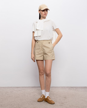 Woolrich Футболка цвета айвори с принтом логотипа CFWWTE2014FRUT5293