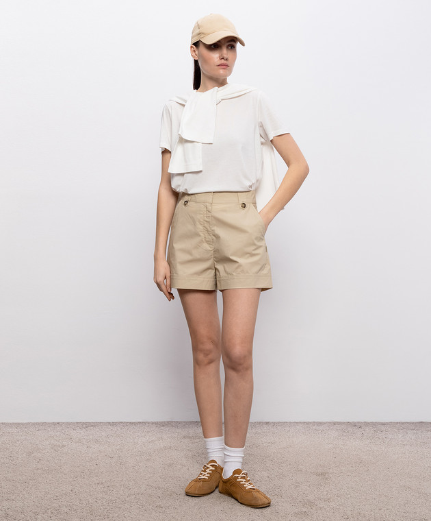 Woolrich Футболка кольору айворі з принтом логотипа CFWWTE2014FRUT5293 зображення 2