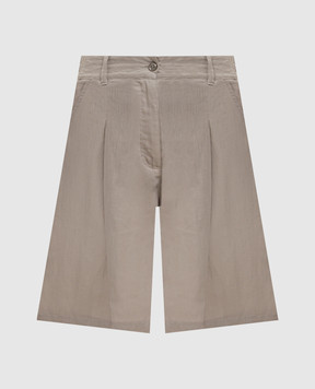 MooRER Бежевые шорты IVANA из льна IVANAJGLX