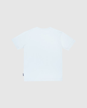 Palm Angels Дитяча блакитна футболка з логотипом PBAA003S26JER004