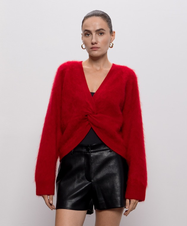 Twinset Красный свитер с шерстью с шерстью, кашемиром и шелком 262TT3025 изображение 3