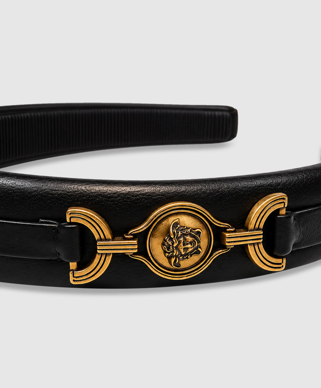Versace Черный кожаный обруч Medusa 10263861A19361 изображение 3