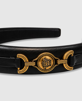 Versace Черный кожаный обруч Medusa 10263861A19361
