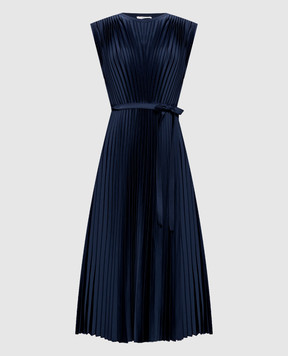 JOSEPH Синее платье-плиссе Volta JF009603
