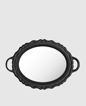 Qeeboo Чорне настінне дзеркало Plateau Miroir 41001BL