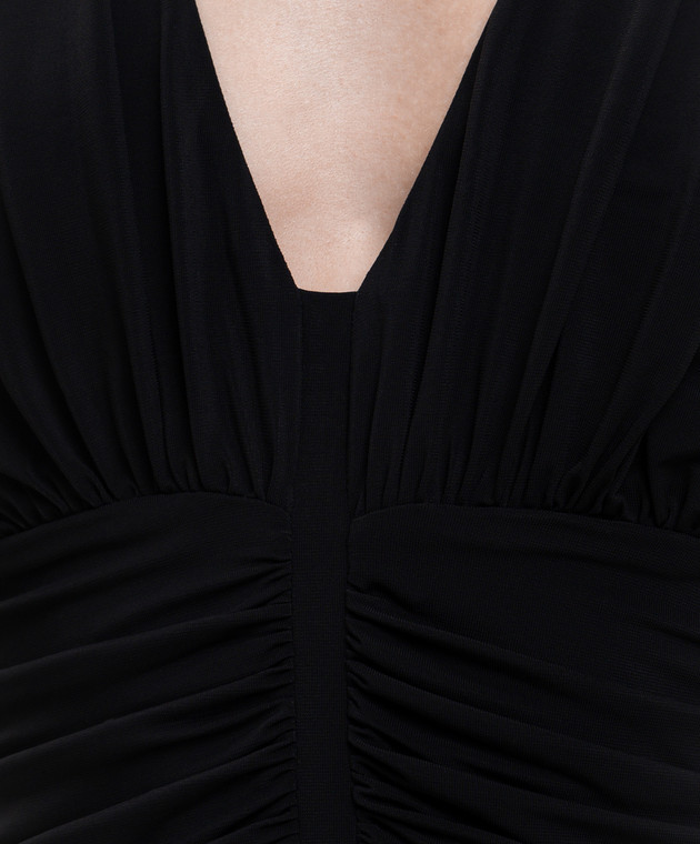 Max Mara Sportmax Черный топ с драпировкой SPXBEATO изображение 5