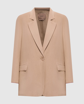 Twinset Бежевый жакет с льном 261TF2020