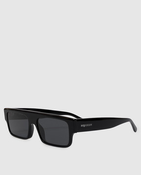 Alexander McQueen Черные очки с логотипом A009S6J0749