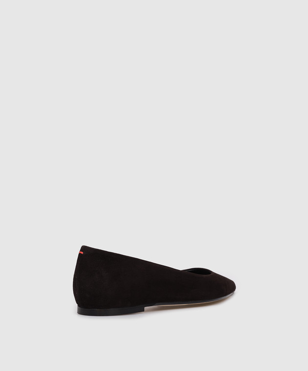 Aeyde Темно-коричневі замшеві балетки Cassy FLSNDP8FL130FW24953017 зображення 3
