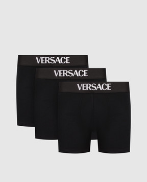 Versace Набор черных трусов-боксеров 10209901A14783