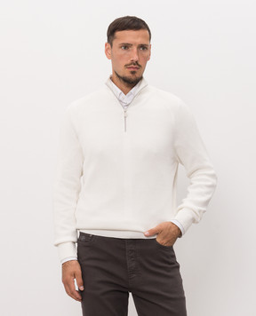 Brunello Cucinelli Белый джемпер M29400104