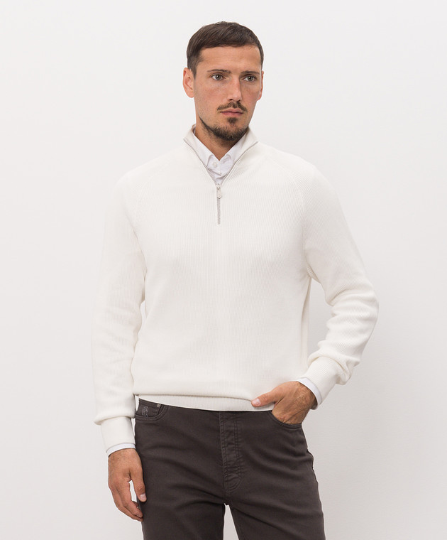 Brunello Cucinelli Белый джемпер M29400104 изображение 3