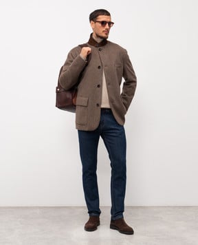 Loro Piana Коричнева куртка Roadster з кашеміру FAO9924