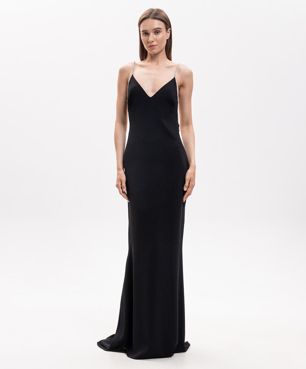 Tom Ford Чорна сукня максі з відкритою спиною AB3697SDE539 зображення 3