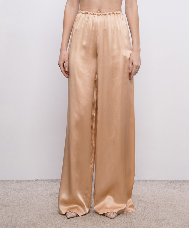 Ermanno Scervino Бежеві штани із шовку D482P764NXE зображення 3