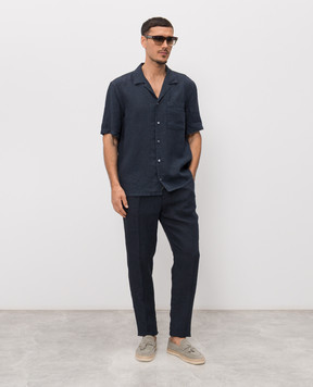 Peserico Сині штани з льону R54274T00D02494