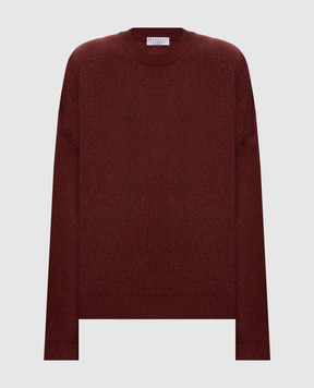 Brunello Cucinelli Бордовий светр з кашеміром M1E224720P