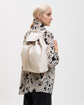 Gianni Chiarini Білий шкіряний рюкзак Violette з логотипом ZN11287RNGDBLTU