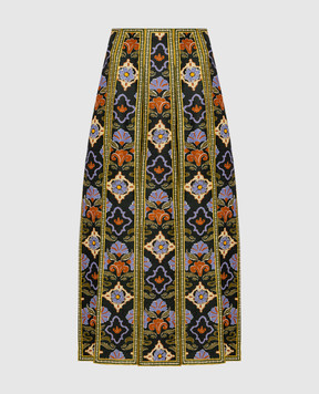 Alemais Зелена спідниця Oasira з розрізами 6491S