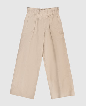 Brunello Cucinelli Дитячі коричневі штани з ланцюжком моніль B0F48P256B