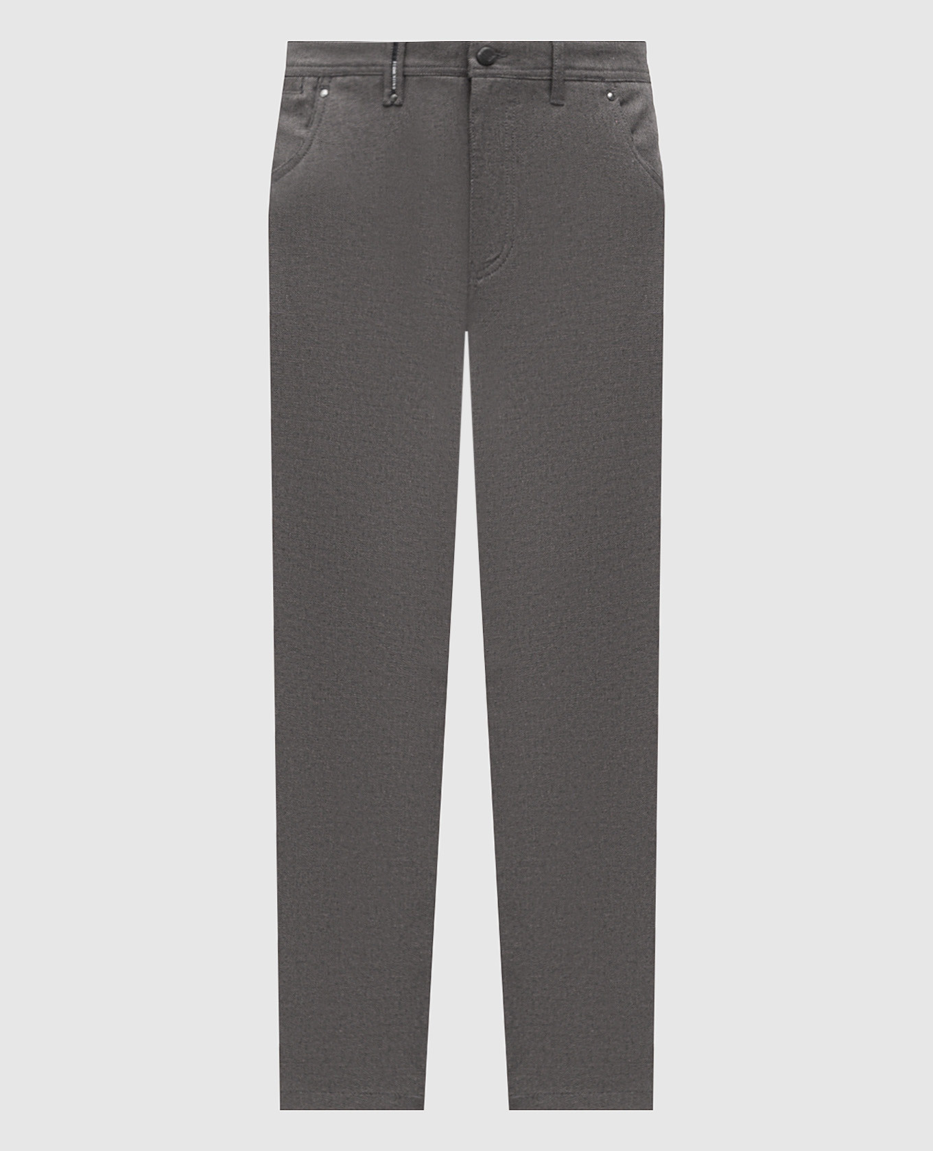 

Серые брюки с патчем логотипа, Серый, Прямые брюки