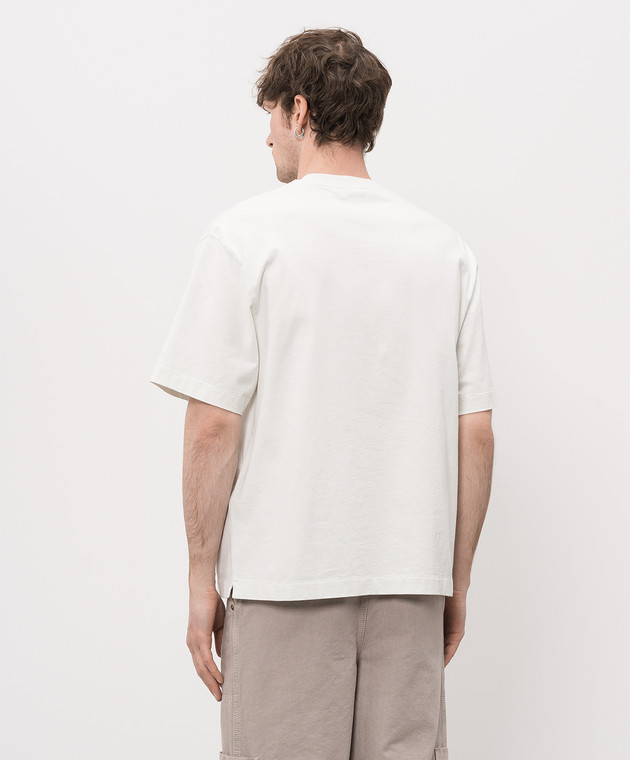 Off-White Зеленая футболка с принтом логотипа 44MAA120S26J007 изображение 4