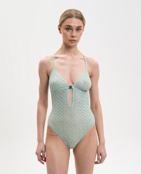 Missoni Зеленый купальник с люрексом MS26SP0LBR014D