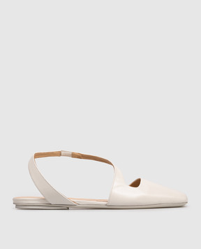 Marsell Білі шкіряні слінгбеки Quadrangolo MW8491P015