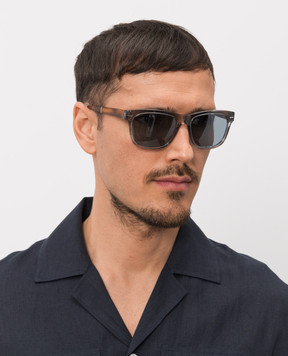 Brunello Cucinelli Серые солнцезащитные очки Sartorial Sunset MOCMULTS03