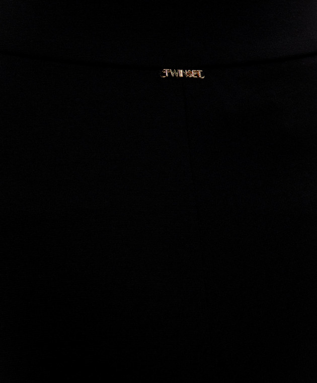 Twinset Черные брюки с оборками 262TP2273 изображение 5