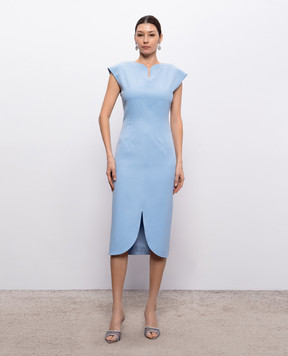 Nissa Голубое платье-футляр RZ16446