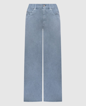 Brunello Cucinelli Голубые джинсы с льном ML996P4053