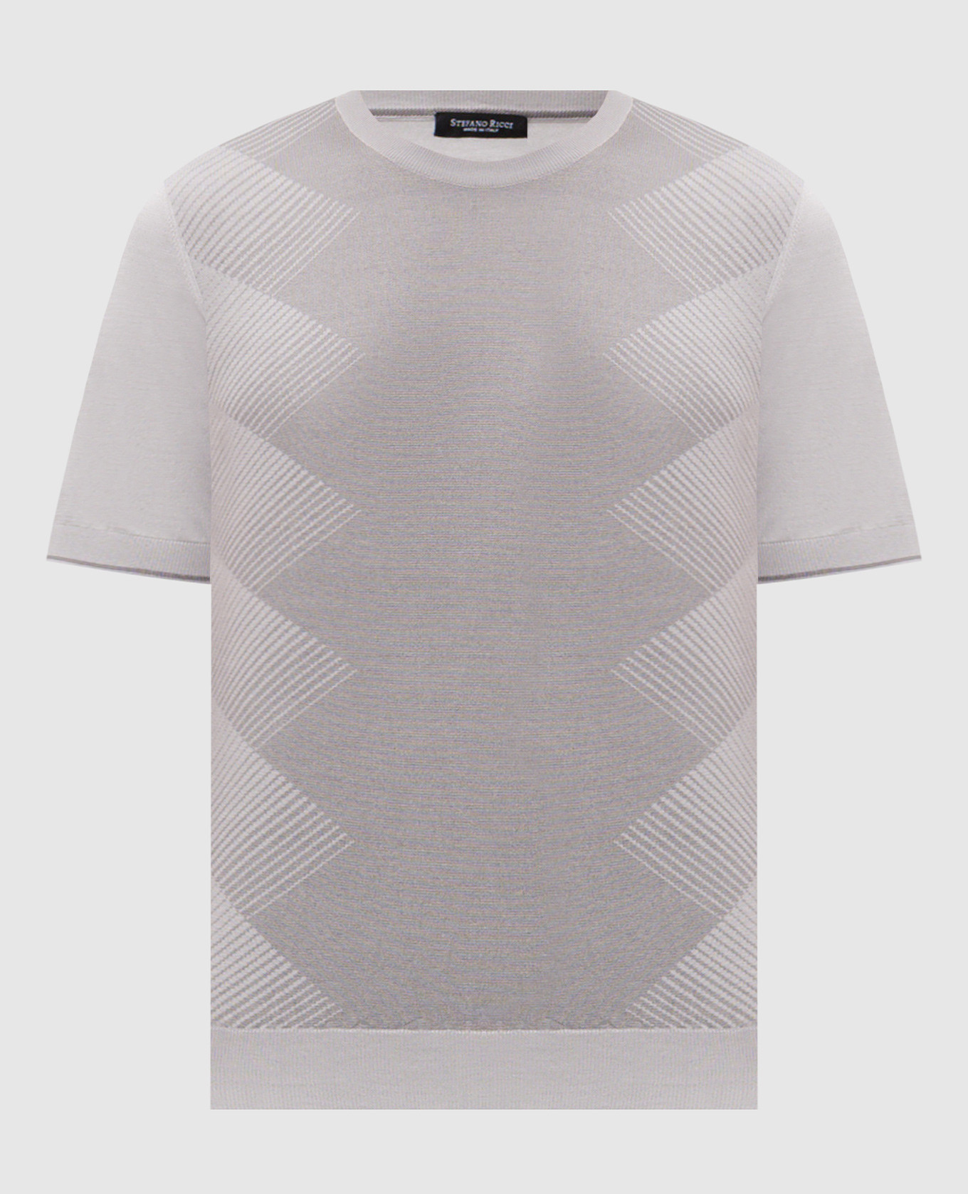 

Серая футболка с шелком, Серый, Футболки