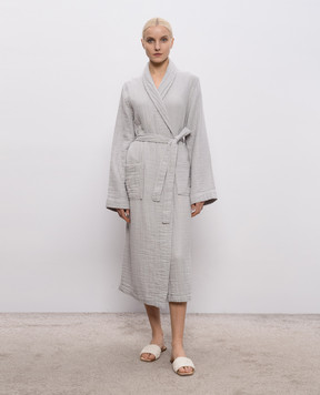 L'Appartement Сірий халат Plush PLUSHAIRPLYBATHROBE