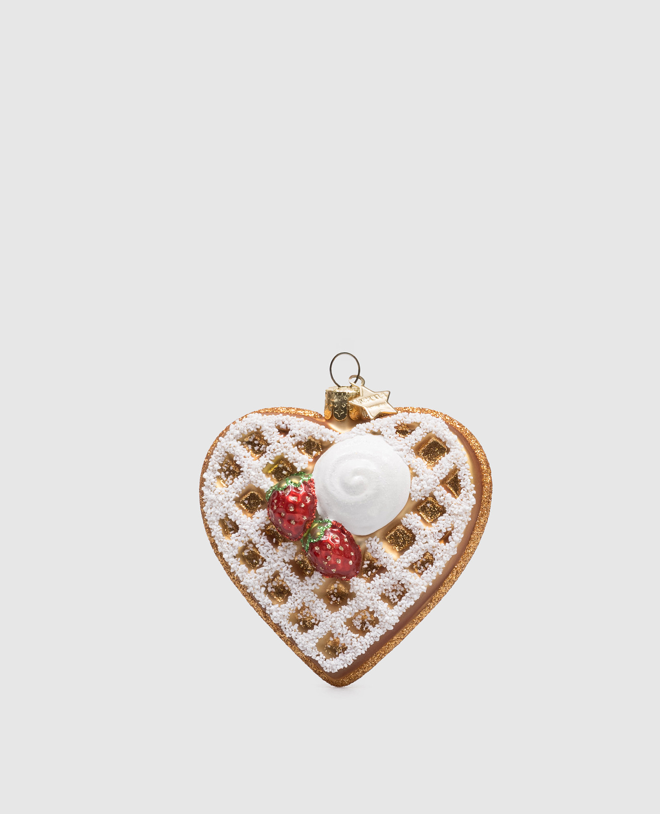 

Елочная игрушка Heart Waffle With Ice, Коричневый, Елочные украшения