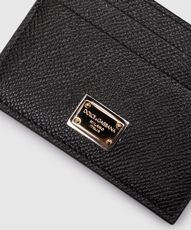 Dolce&Gabbana Чорний шкіряний картхолдер Dauphine BI0330A1001 зображення 3