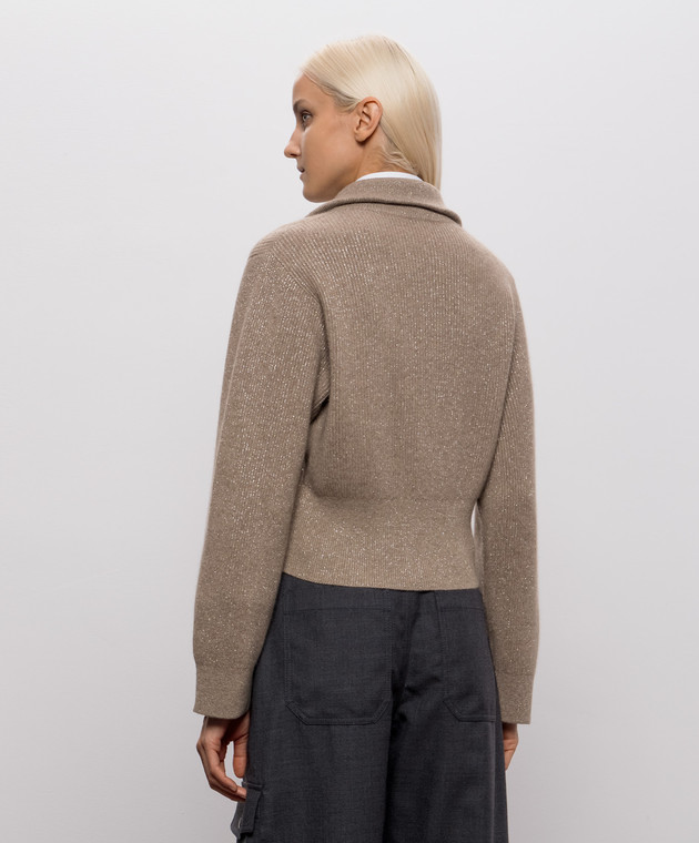 Brunello Cucinelli Коричневый кардиган с кашемиром M1E224716 изображение 4