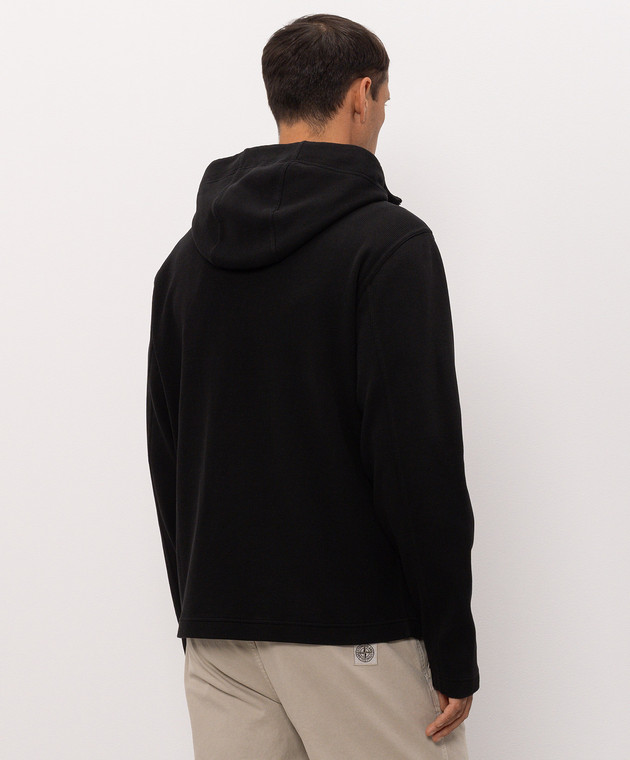 Stone Island Черная спортивная куртка с логотипом патча L2S156100020S0472 изображение 4