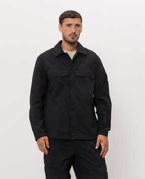 Stone Island Чорна сорочка з патчем логотипа L2S151200044S00F6